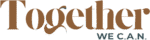together we can logo brown text logo